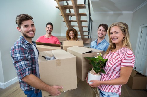Removal team handling a house move in Harrow