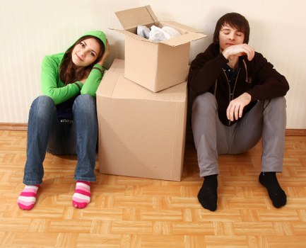 Moving boxes and packing materials ready for a house or office move in Harrow