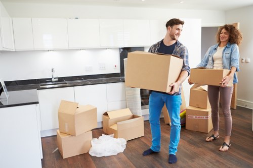 Local team removing furniture from a Harrow flat