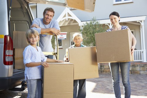 Careful handling of furniture and boxes during a local student relocation