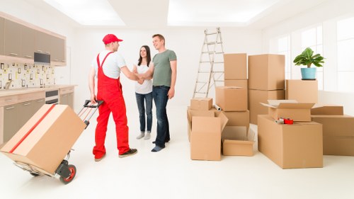Packing and moving items into storage in Harrow